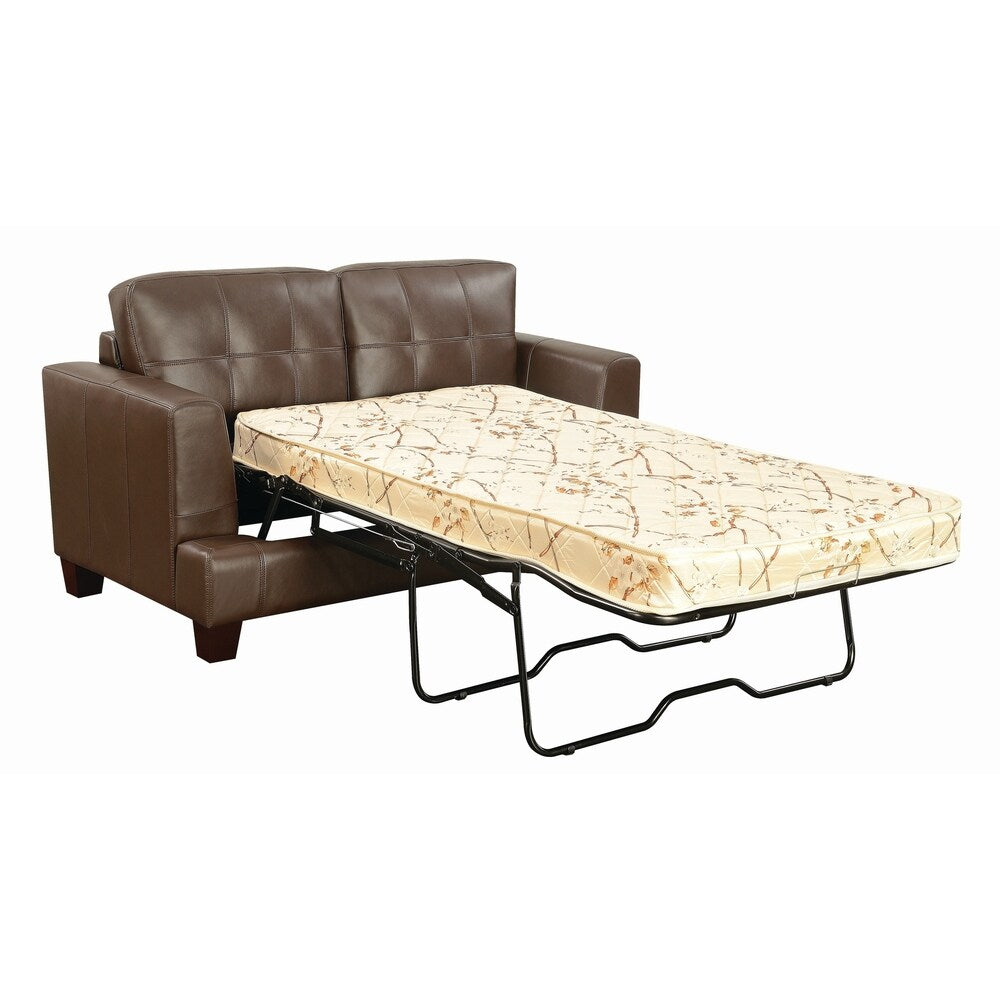 Transitional Brown Loveseat Sleeper