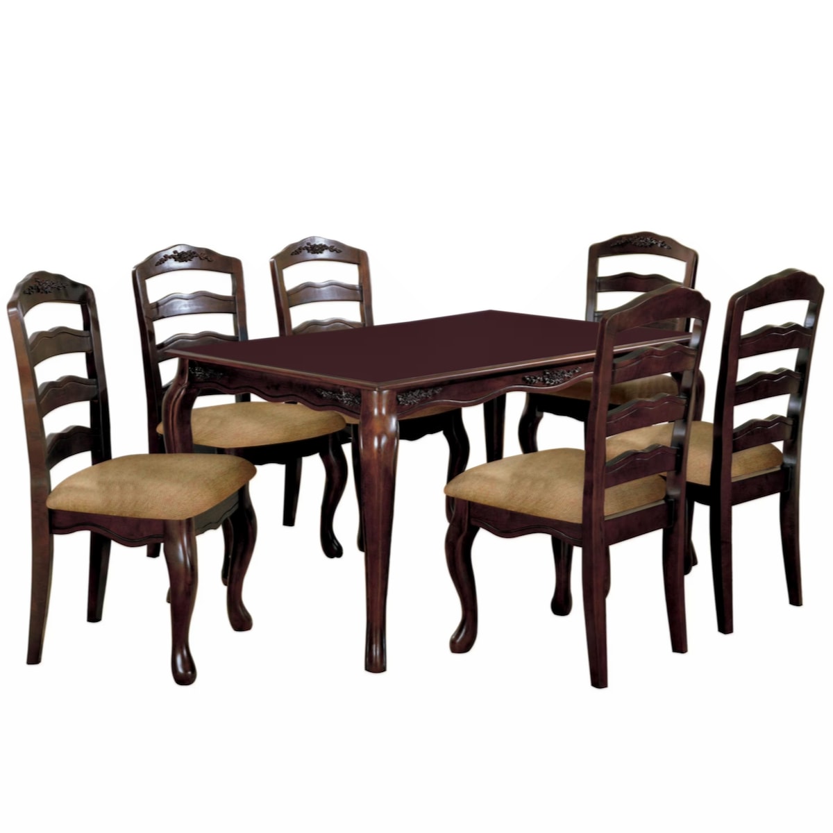 Transitional Dark Walnut Finish Set of 2pc Dining Chairs Solid wood Kitchen Dining Room Furniture Ladder back Side Chairs