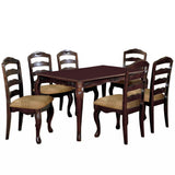 Transitional Dark Walnut Finish Set of 2pc Dining Chairs Solid wood Kitchen Dining Room Furniture Ladder back Side Chairs