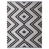 Transitional Flatweave Geometric Kilim Carpet Indian Oriental Area Rug - 5' x 8'