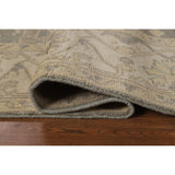 Transitional Grey Oushak Indian Area Rug Hand-Knotted Wool Carpet - 8'3" x 9'10"
