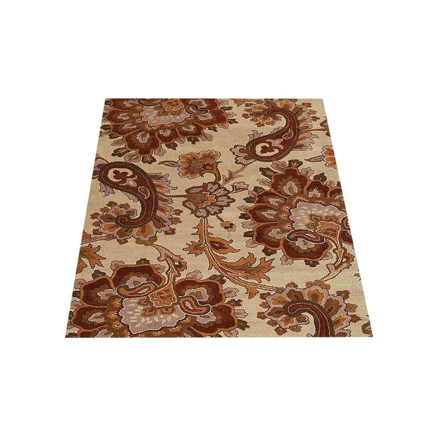 Transitional Paisley Hand Tufted Carpet Indian Oriental Wool Area Rug