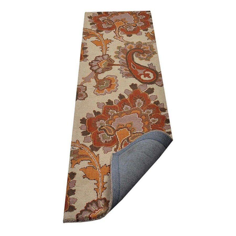 Transitional Paisley Hand Tufted Carpet Indian Oriental Wool Area Rug