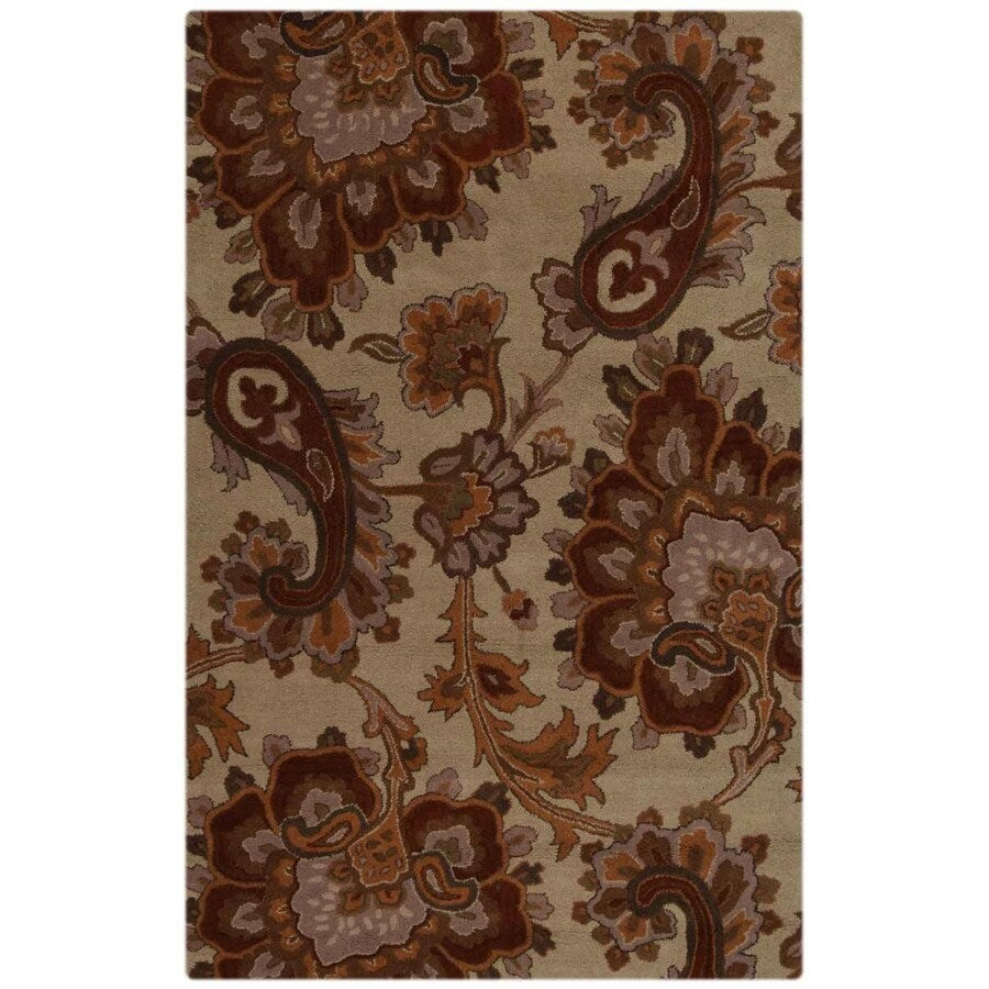 Transitional Paisley Hand Tufted Carpet Indian Oriental Wool Area Rug
