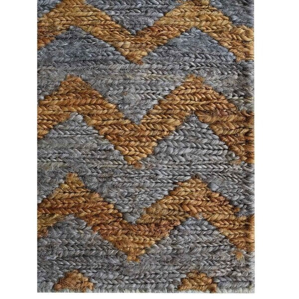 Transitional Sumak Carpet Hand Made Chevron Indian Oriental Area Rug - 4' x 6'