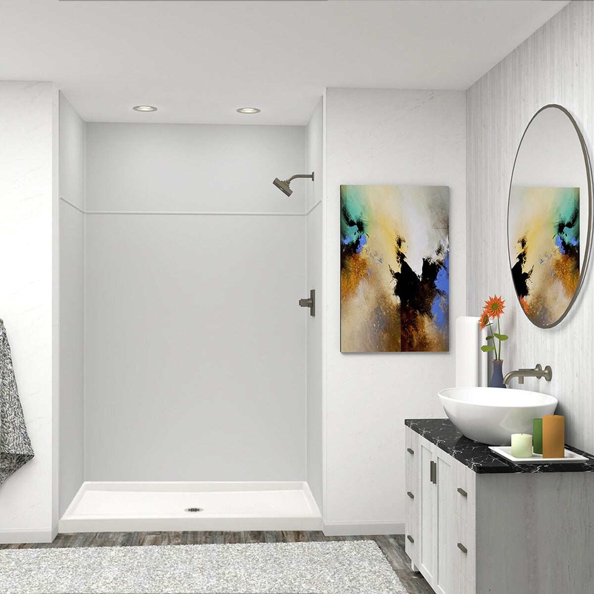 Transolid Expressions 32-in X 60-in X 96-in Glue to Wall Shower/Walls - 60" x 32" x 96"