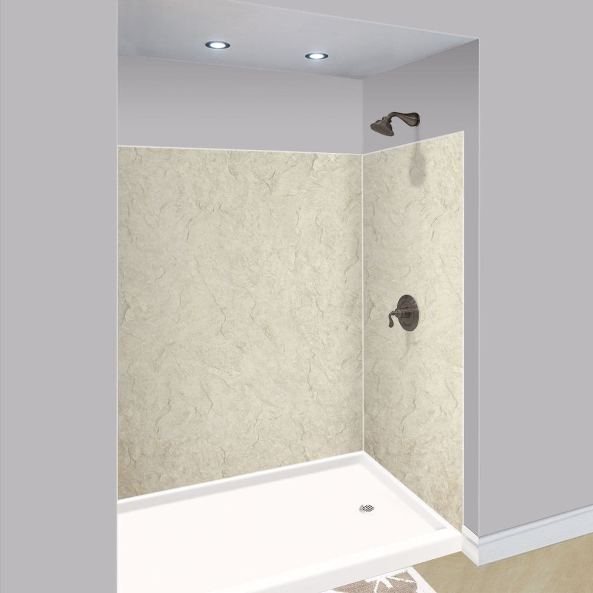 Transolid Expressions 48-in X 60-in X 72-in Glue to Wall Shower/Walls - 60" x 48" x 72"