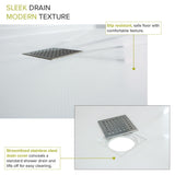 Transolid FL4836C-31 Linear 48-in L x 36-in W Single Threshold Shower Base with a Center Drain - 48-in L x 36-in W