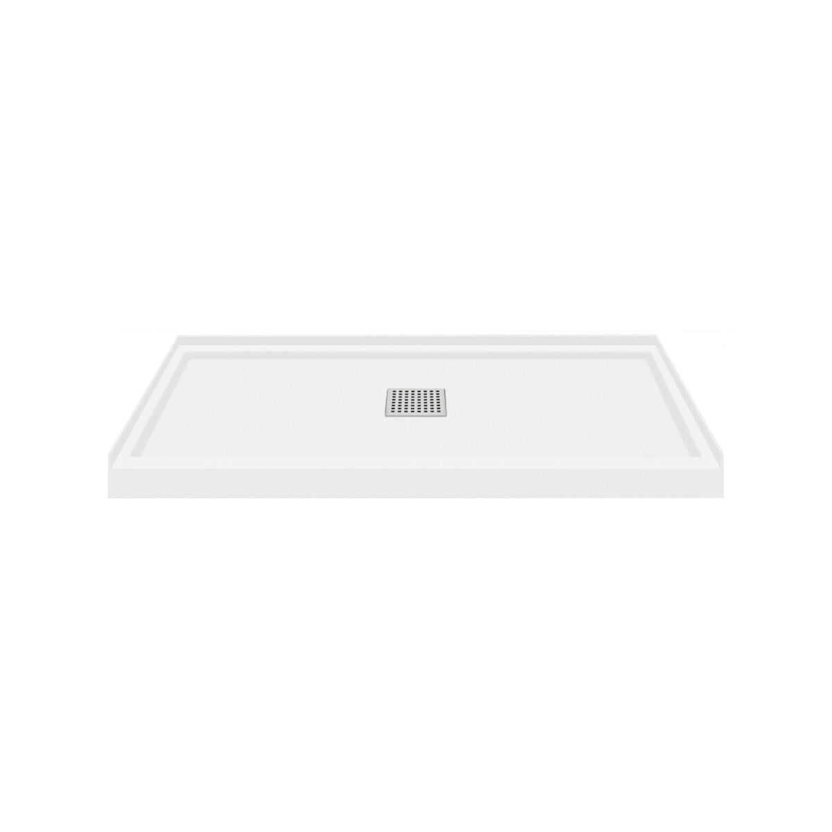 Transolid FL4836C-31 Linear 48-in L x 36-in W Single Threshold Shower Base with a Center Drain - 48-in L x 36-in W