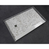 Transolid FPT6036C-HO 60-in x 36-in Pre-Tiled Shower Base with Center - 60-in x 36-in