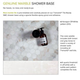 Transolid FPT6036C-HO 60-in x 36-in Pre-Tiled Shower Base with Center - 60-in x 36-in