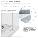 Transolid FPT6036C-HO 60-in x 36-in Pre-Tiled Shower Base with Center - 60-in x 36-in
