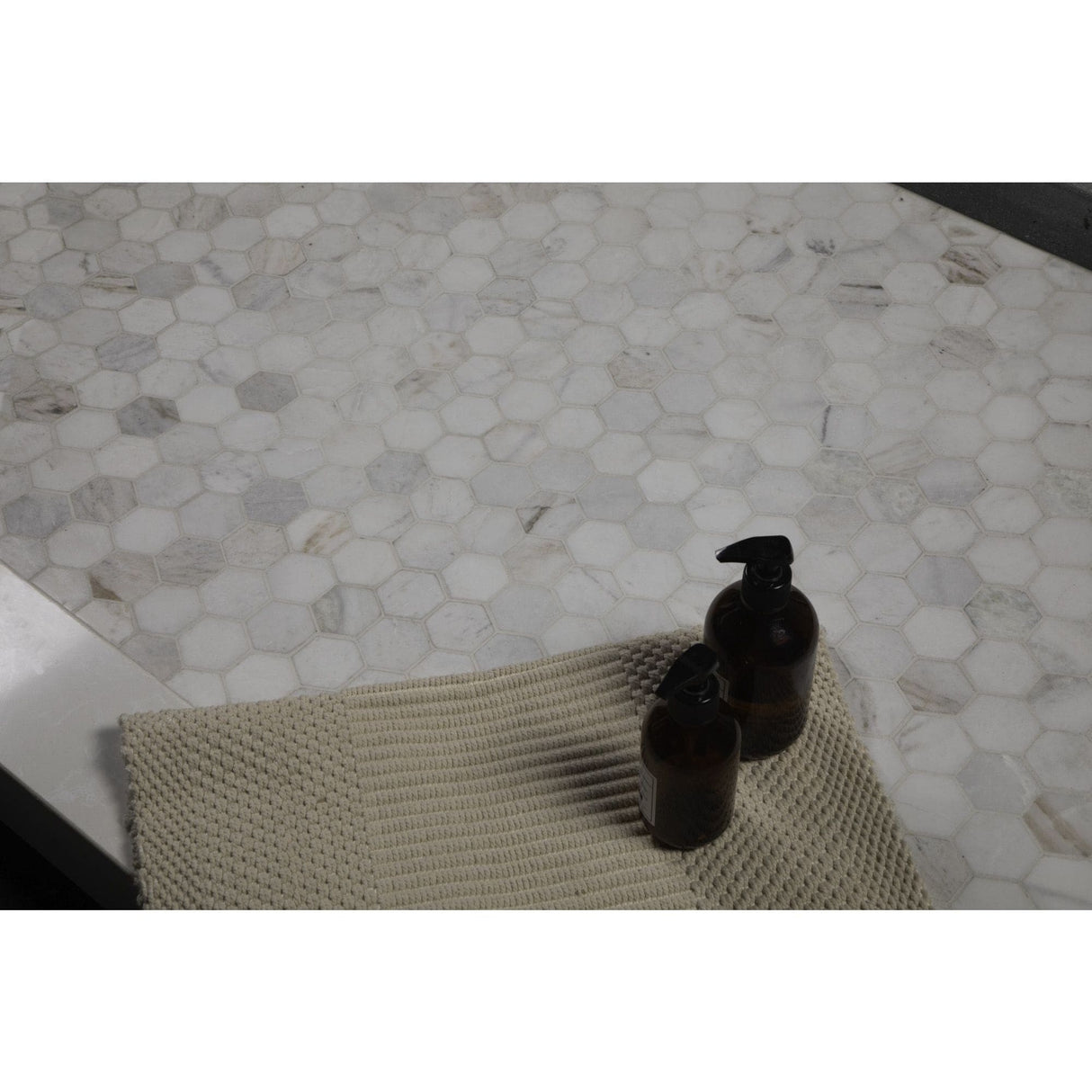 Transolid FPT6036C-HO 60-in x 36-in Pre-Tiled Shower Base with Center - 60-in x 36-in