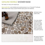 Transolid FPT6036C-HO 60-in x 36-in Pre-Tiled Shower Base with Center - 60-in x 36-in
