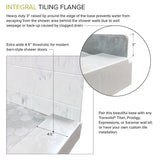 Transolid FPT6036C-HO 60-in x 36-in Pre-Tiled Shower Base with Center - 60-in x 36-in