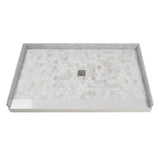 Transolid FPT6036C-HO 60-in x 36-in Pre-Tiled Shower Base with Center - 60-in x 36-in