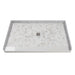 Transolid FPT6036C-HO 60-in x 36-in Pre-Tiled Shower Base with Center - 60-in x 36-in