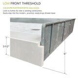 Transolid FPT6036C-HO 60-in x 36-in Pre-Tiled Shower Base with Center - 60-in x 36-in
