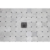 Transolid FPT6036C-HO 60-in x 36-in Pre-Tiled Shower Base with Center - 60-in x 36-in