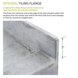 Transolid FTT6032C Ready to Tile 60 L x 32 W Shower Base in Dark Grey