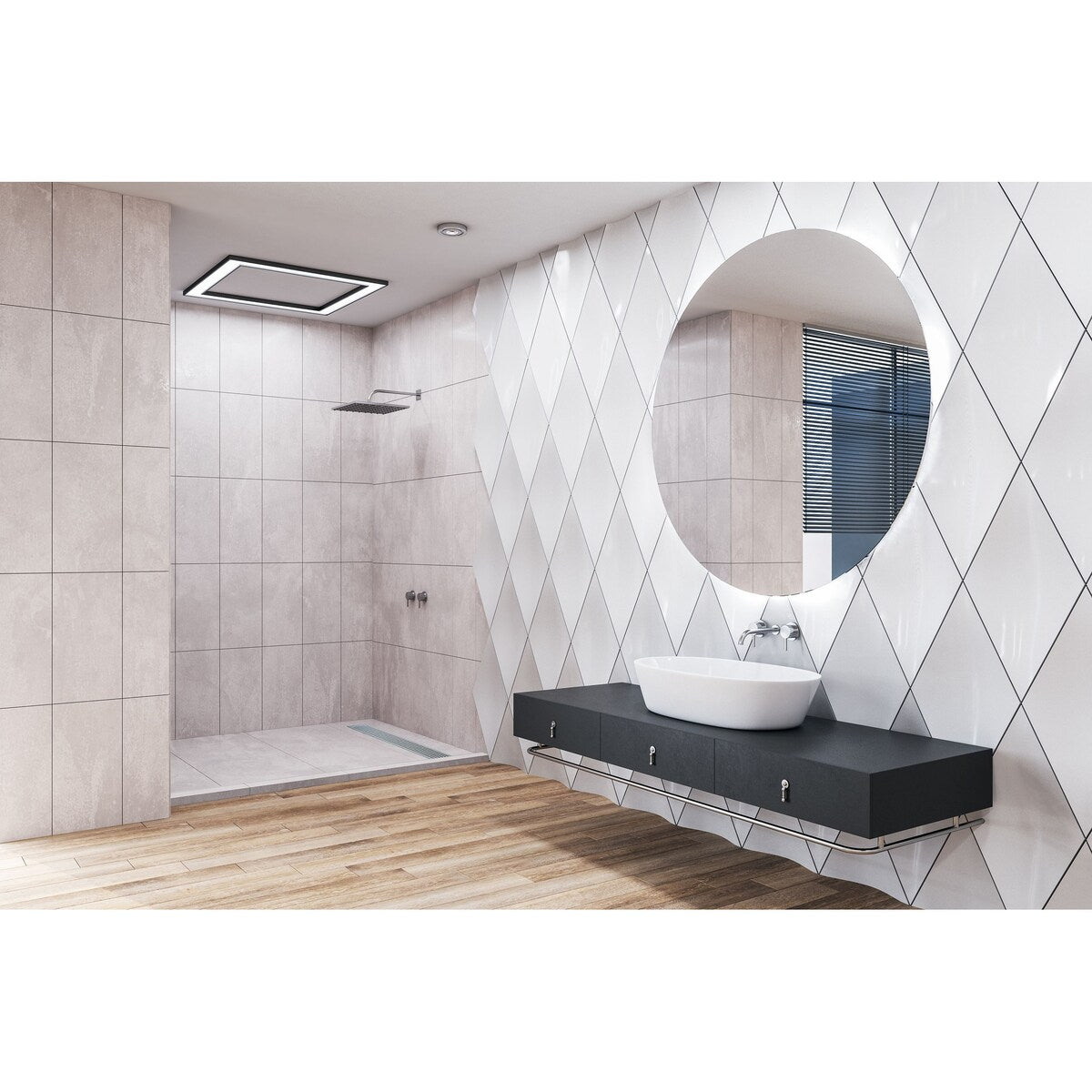 Transolid FTT6032C Ready to Tile 60 L x 32 W Shower Base in Dark Grey