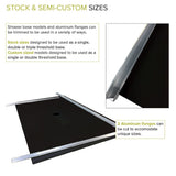 63-in L x 39.4-in W Zero Threshold Center Drain Shower Base, Black - 63-in L x 39.4-in W - 63-in L x 39.4-in W