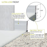 63-in L x 39.4-in W Zero Threshold Center Drain Shower Base, Black - 63-in L x 39.4-in W - 63-in L x 39.4-in W