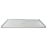 63-in L x 39.4-in W Zero Threshold Center Drain Shower Base, Black - 63-in L x 39.4-in W - 63-in L x 39.4-in W