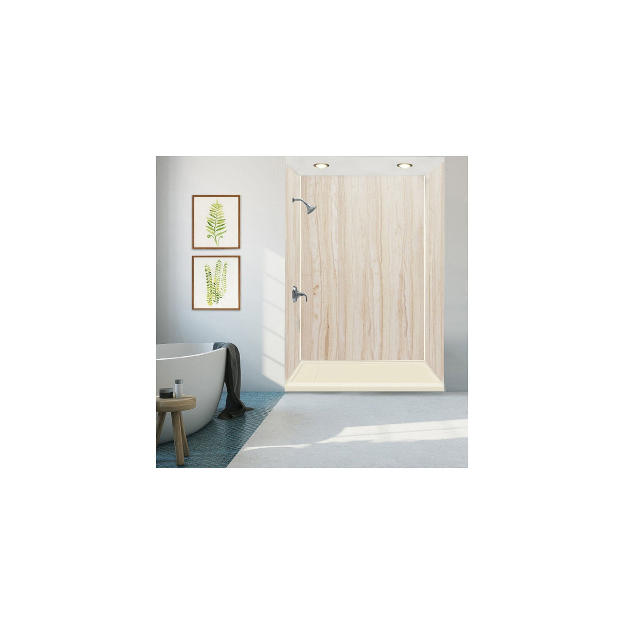 Transolid Linear 60" x 30" Alcove Shower Base with Left Hand Drain - 60" x 30" - 60" x 30"