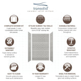 Transolid SaraMar 36-In X 60-In X 96-In Glue to Wall Shower Walls - 60" x 36" x 96" - 60" x 36" x 96"