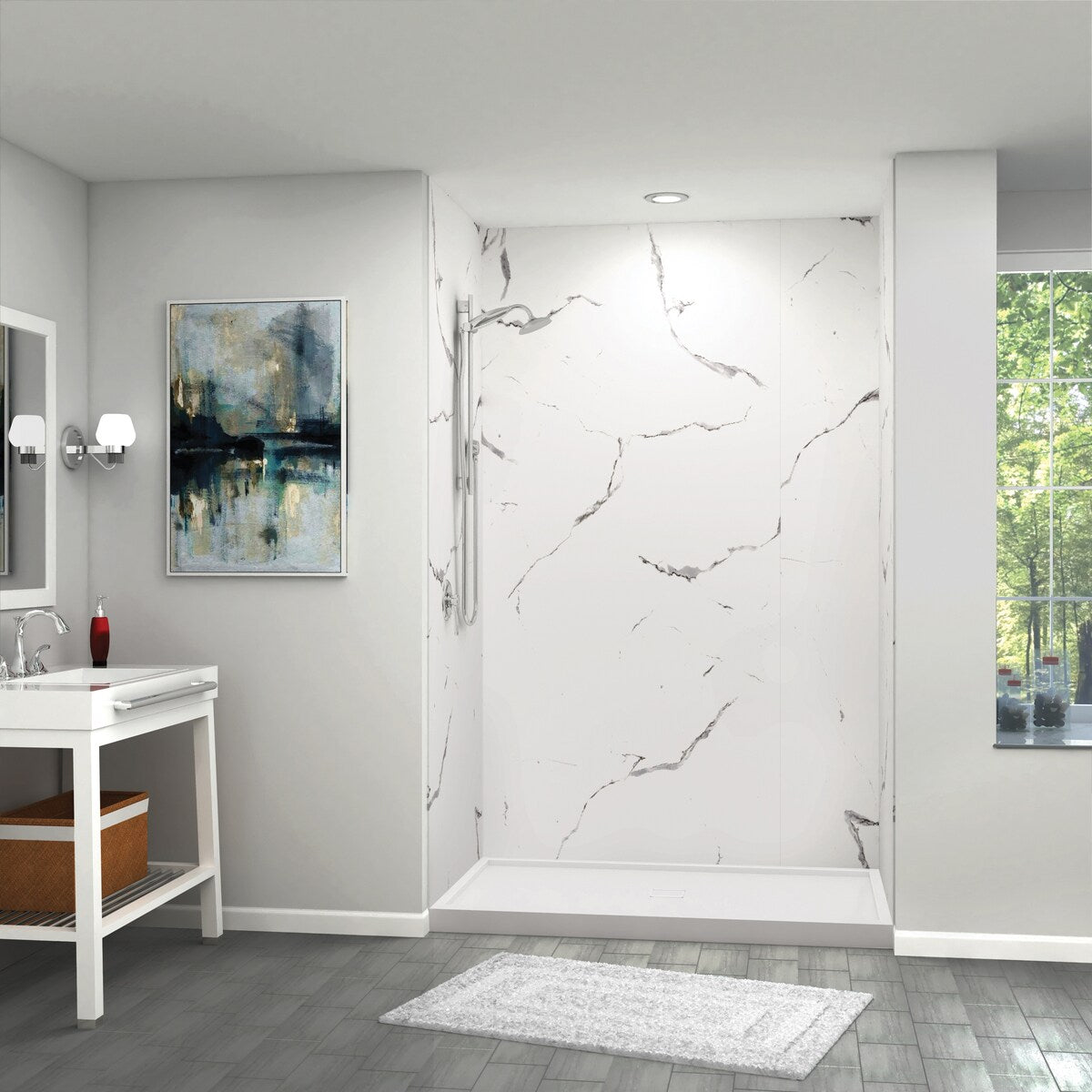 Transolid TWKE603696 Titan 60-in x 36-in x 96-in Eco Shower Wall Kit - 60x36x96