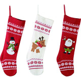 Transpac Fabric 24 in. Multicolor Christmas Very Merry Stocking 3 Assorted