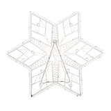 Transpac Metal 28 in. White Christmas Star Card Holder