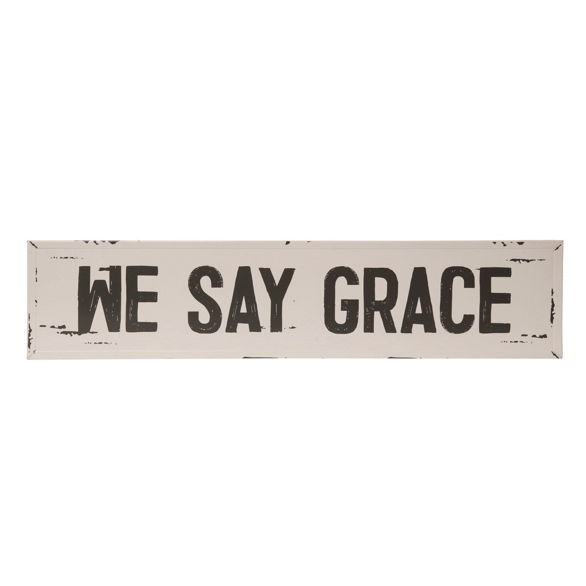 Transpac Metal 29.88" White Spring We Say Grace Wall Plaque - N/A