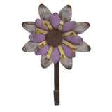 Transpac Metal 9 in. Purple Spring Garden Flower Hook