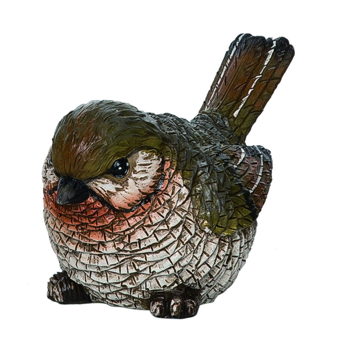 Transpac Resin 5 in. Multicolored Harvest Autumn Bird - Brown, Olive Green, Off-White