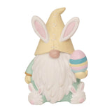 Transpac Resin 5" White Easter Bunny Gnome Figurine - N/A