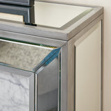 SEI Furniture Tranton Contemporary Color Changing Electric Fireplace with a Mirrored and Faux Marble Mantel