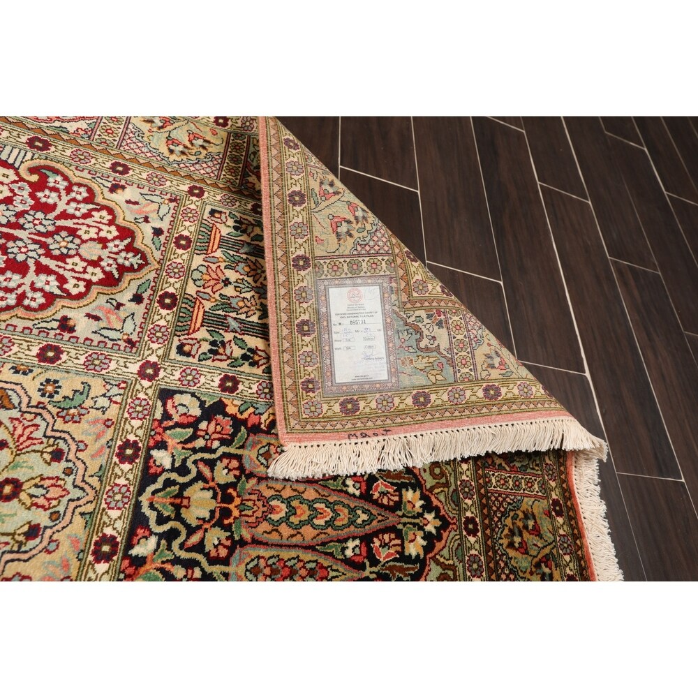 Tree of Life Hamadan Hand Knotted Certified Silk 340-400 KPSI Persian Oriental Area Rug (3'x5')
