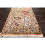 Tree of Life Hamadan Hand Knotted Certified Silk 340-400 KPSI Persian Oriental Area Rug (3'x5')