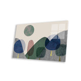 Trees And Mountains Print On Acrylic Glass by Flatowl