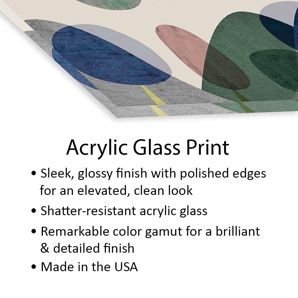 Trees And Mountains Print On Acrylic Glass by Flatowl