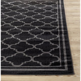 World Rug Gallery Trellis Contemporary Modern Design Dark Grey Area Rug (5'3 x 7'3) - 5'3" x 7'3"