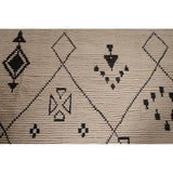 Trellis Geometric Ivory Moroccan Area Rug Hand-Knotted Wool Carpet - 7'7"x 10'9"
