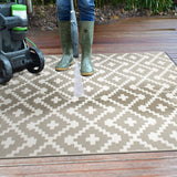 Trellis Geometric Reversible Plastic Outdoor Rugs
