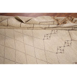 Trellis Ivory Moroccan Rug Hand-Knotted Beige Wool Carpet - 6'8"x 10'7"
