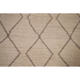 Trellis Ivory Moroccan Rug Hand-Knotted Beige Wool Carpet - 6'8"x 10'7"