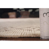 Trellis Ivory Moroccan Rug Hand-Knotted Beige Wool Carpet - 6'8"x 10'7"