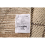 Trellis Ivory Moroccan Rug Hand-Knotted Beige Wool Carpet - 6'8"x 10'7"