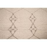 Trellis Ivory Moroccan Rug Hand-Knotted Beige Wool Carpet - 6'8"x 10'7"
